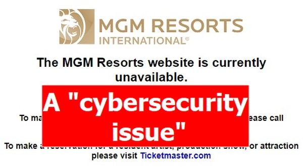 MGM Resorts has a "cyber security issue"